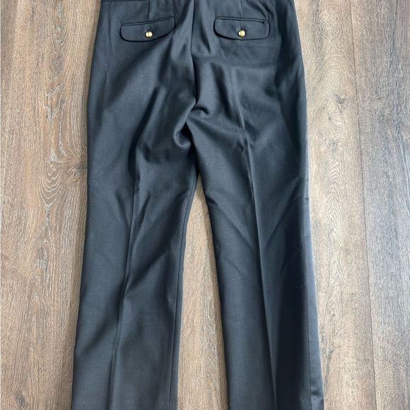 J. Crew black pants with satin side detail. New! Gold buttons. Women’s size 4. - Picture 7 of 10